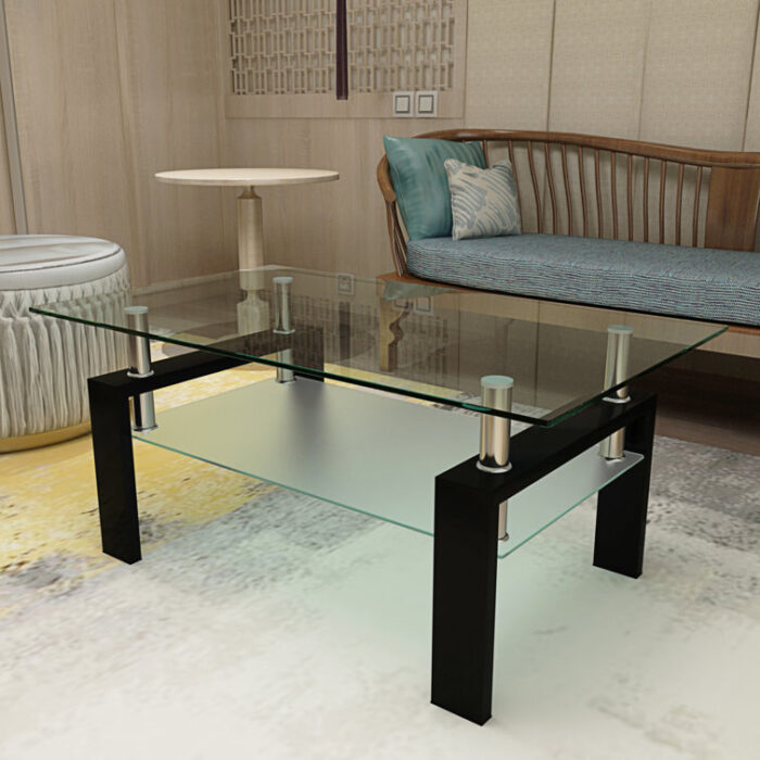 Emsworth Glass Top Coffee Table - Chic Decora