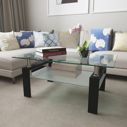 Skylloura Glass Top Coffee Table - Chic Decora