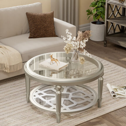 Tunstall Solid Wood Top Coffee Table - Chic Decora