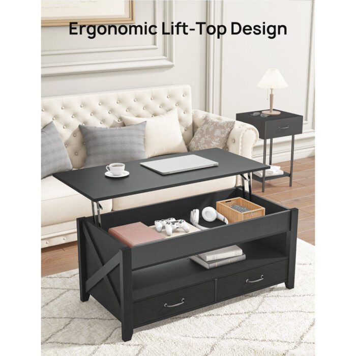 Ethalind Solid Wood Coffee Table - Chic Decora