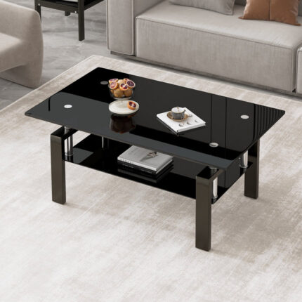 Farjand Glass Top Coffee Table - Chic Decora