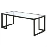 Felizia 45″ Glass And Steel Coffee Table - Chic Decora