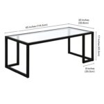 Felizia 45″ Glass And Steel Coffee Table - Chic Decora