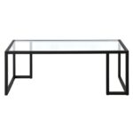 Felizia 45″ Glass And Steel Coffee Table - Chic Decora