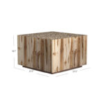 Fonda Solid Wood Top Coffee Table - Chic Decora