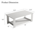 Gennit 4 Legs Coffee Table with Storage - Chic Decora