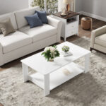 Gennit 4 Legs Coffee Table with Storage - Chic Decora