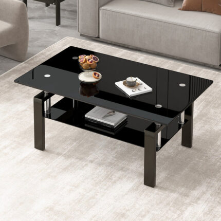 Gjuro Glass Single Coffee Table - Chic Decora