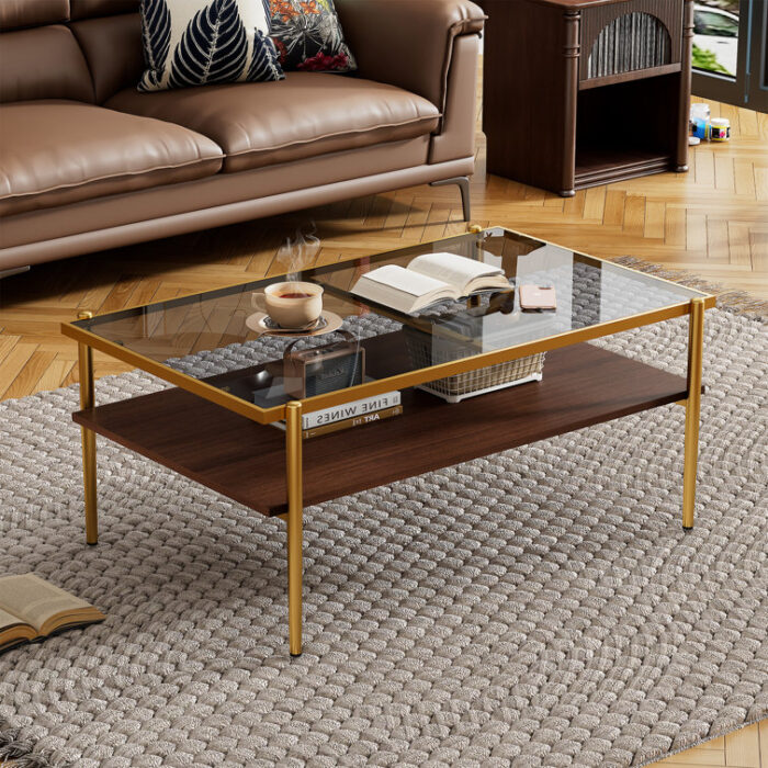 Glass Single Coffee Table - Chic Decora