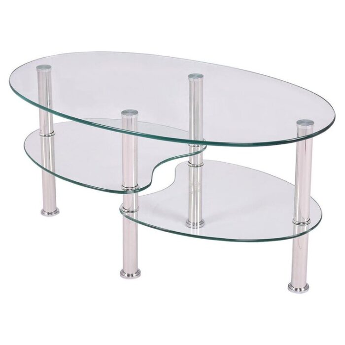 Glass Top Coffee Table - Chic Decora