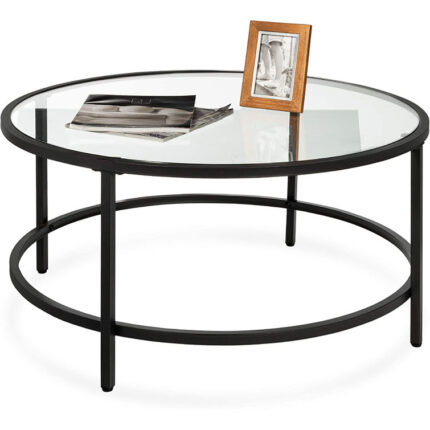 Norwin Glass Top Single Coffee Table - Chic Decora