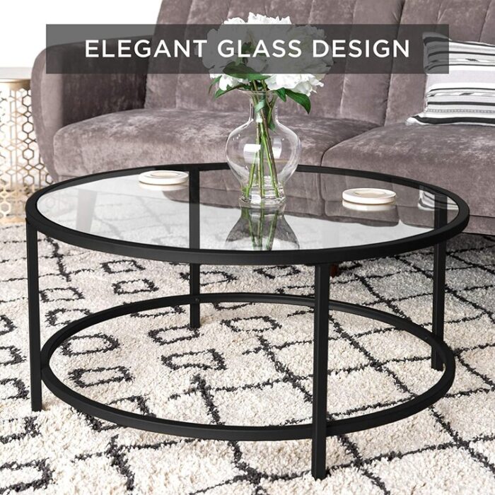 Glass Top Coffee Table - Chic Decora