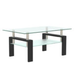 Glass Top Coffee Table - Chic Decora