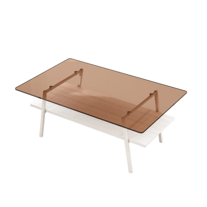 Glass Top Single Coffee Table - Chic Decora