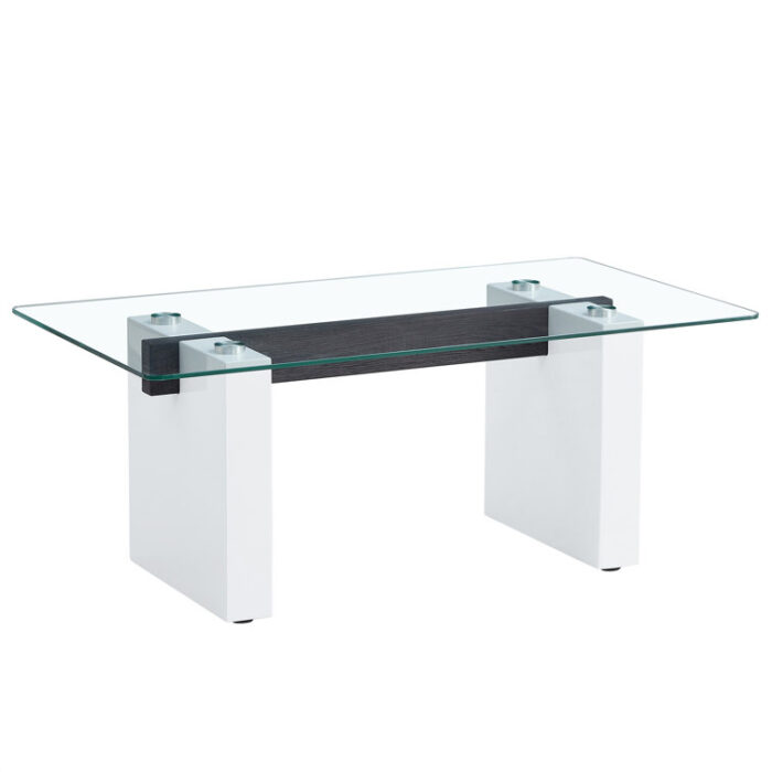 Glass Top Single Coffee Table - Chic Decora