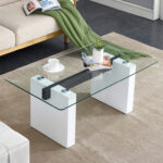 Glass Top Single Coffee Table - Chic Decora