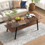 Glass Top Single Coffee Table - Chic Decora