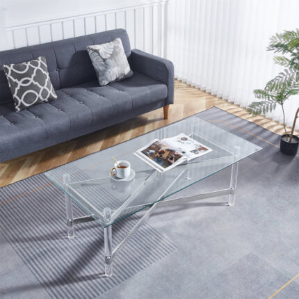 Tizian Glass Top Coffee Table - Chic Decora