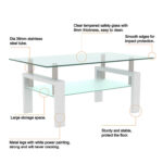 Glass coffee table, Living Room Table,center table - Chic Decora