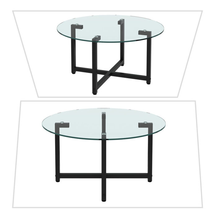 Gyarsi Glass Top Coffee Table - Chic Decora