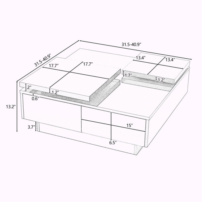 Hajrie Single Coffee Table - Chic Decora