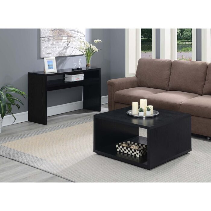 Haught Floor Shelf Coffee Table with Storage - Chic Decora