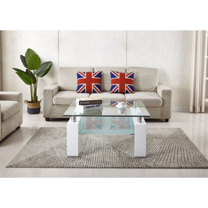 Hentschel Glass Top Coffee Table - Chic Decora