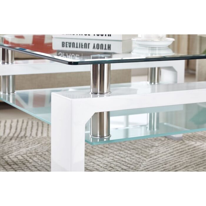 Hentschel Glass Top Coffee Table - Chic Decora