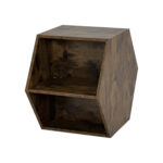 Hexagonal Coffee Table Side Table Nightstand Wood - Chic Decora