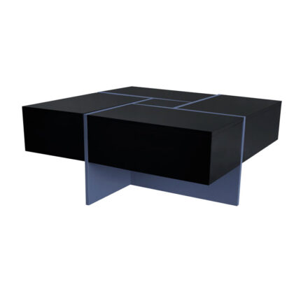 Ohler Solid Wood Coffee Table with Storage - Chic Decora