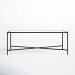 Holte 48″ Glass and Steel Coffee Table - Chic Decora