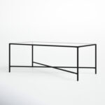 Holte 48″ Glass and Steel Coffee Table - Chic Decora