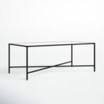 Holte 48″ Glass and Steel Coffee Table - Chic Decora