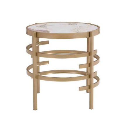 Jaevier Stone Top Coffee Table - Chic Decora