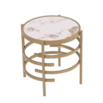 Jaevier Stone Top Coffee Table - Chic Decora