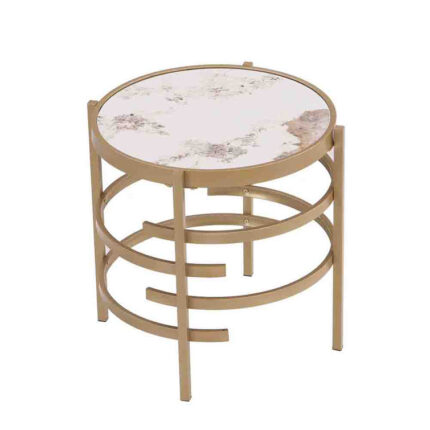 Jaevier Stone Top Coffee Table - Chic Decora