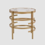 Jaevier Stone Top Coffee Table - Chic Decora