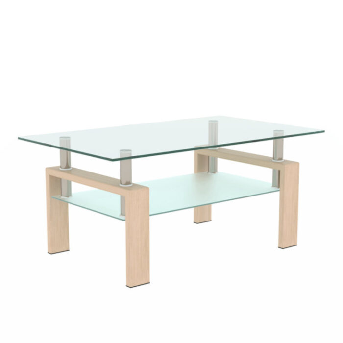 Jamice Glass Coffee Table - Chic Decora