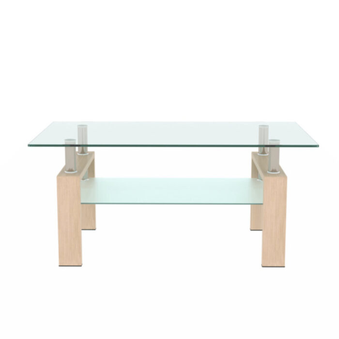 Jamice Glass Coffee Table - Chic Decora