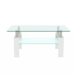 Janyssa Glass Coffee Table - Chic Decora