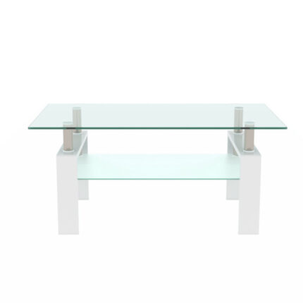 31.50″ Modern Hexagonal Coffee Table with White Printed Marble Top and Metal Base - Chic Decora