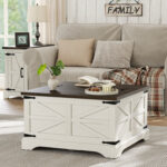 Jareal Lift Top Coffee Table 31.4 “W Farmhouse Square Storage Coffee Table - Chic Decora