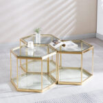 Jemily Glass Top Coffee Table - Chic Decora