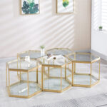 Jemily Glass Top Coffee Table - Chic Decora