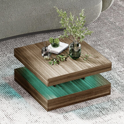 Yazmene Glass Top Coffee Table - Chic Decora