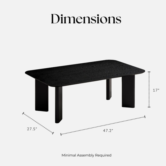 Joss 4 Legs Coffee Table - Chic Decora