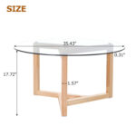 Jusiah Glass Top Coffee Table - Chic Decora