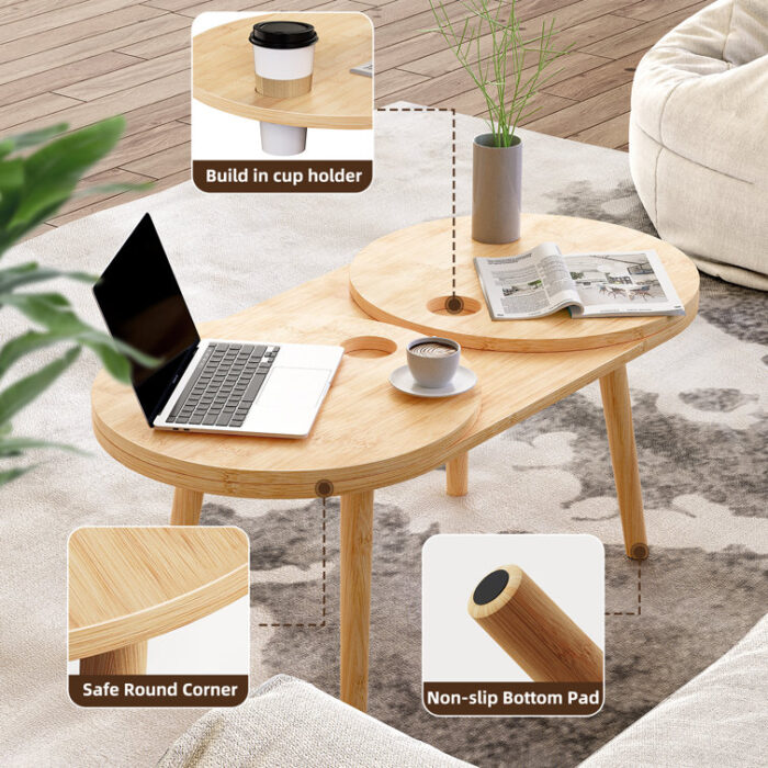 Jylisa Bamboo Coffee Table - Chic Decora