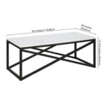 Kalder 46”” 46″ Faux Marble And Steel Coffee Table - Chic Decora