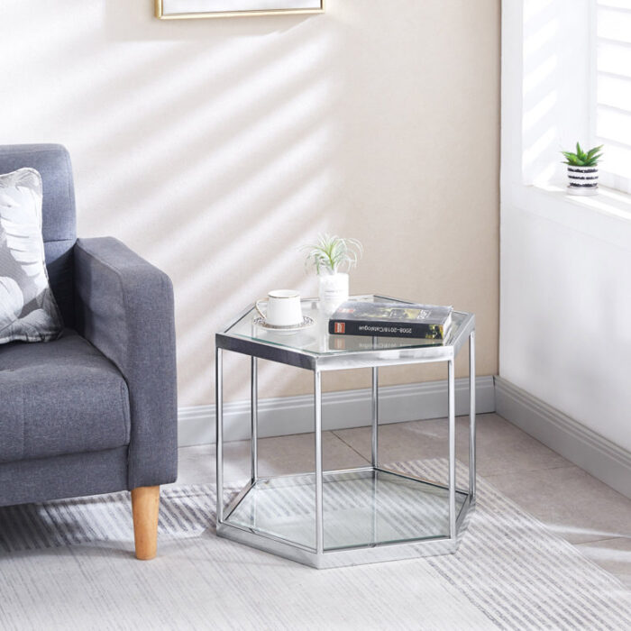 Kanica Glass Top Coffee Table - Chic Decora